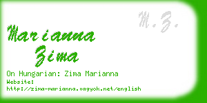 marianna zima business card
